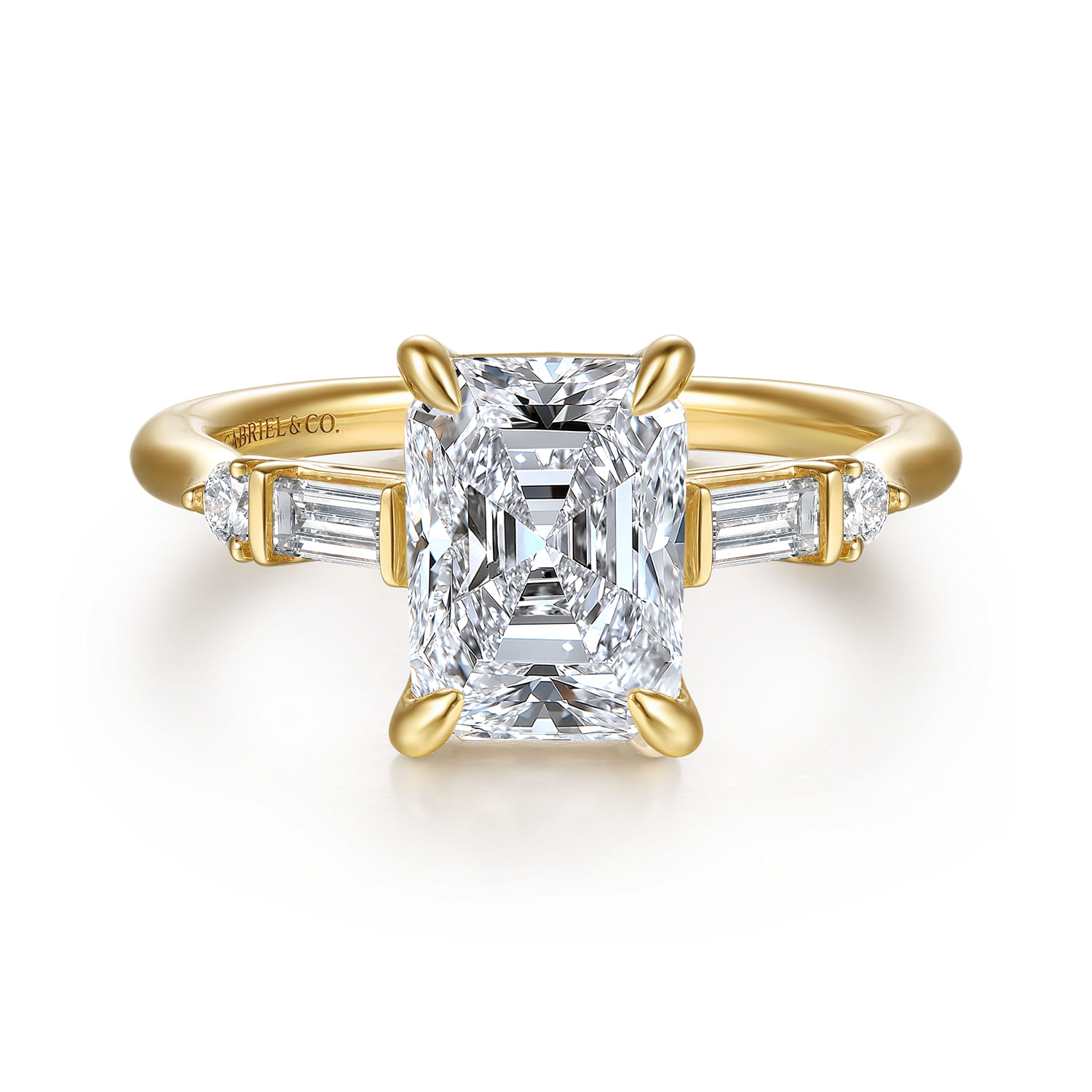 Cody - 14K Yellow Gold Radiant Cut Diamond Engagement Ring