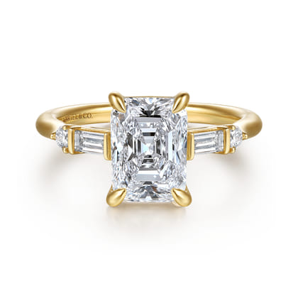 Cody - 14K Yellow Gold Radiant Cut Five Stone Diamond Engagement Ring