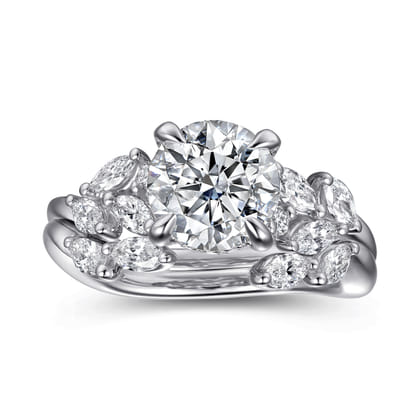 Collette - 14K White Gold Diamond Engagement Ring