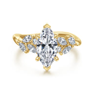 Collette - 14K Yellow Gold Marquise Shape Diamond Engagement Ring