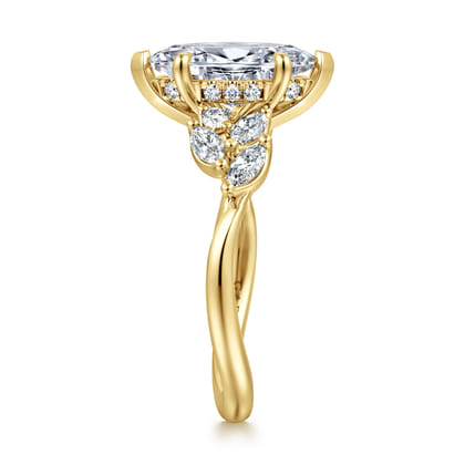 Collette - 14K Yellow Gold Marquise Shape Diamond Engagement Ring