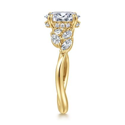 Collette - 14K Yellow Gold Oval Diamond Engagement Ring
