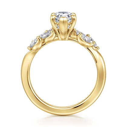 Collette - 14K Yellow Gold Pear Shape Diamond Engagement Ring