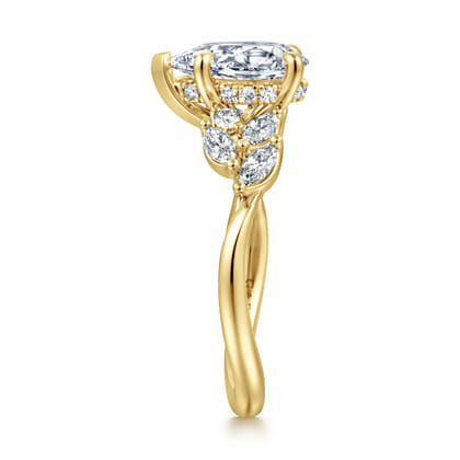 Collette - 14K Yellow Gold Pear Shape Diamond Engagement Ring