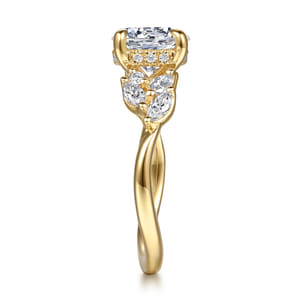 Collette - 14K Yellow Gold Round Diamond Engagement Ring