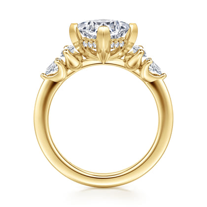 Colton - 14K Yellow Gold Compass Prong Princess Cut Diamond Engagement Ring
