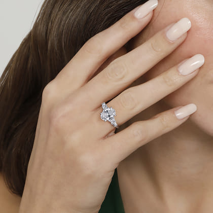 Commit - 14K White Gold Oval Diamond Engagement Ring