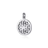 Compass Pendant 925 Sterling Silver Black Spinel