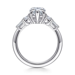 Compassion - 14K White Gold Pear Shape Diamond Engagement Ring