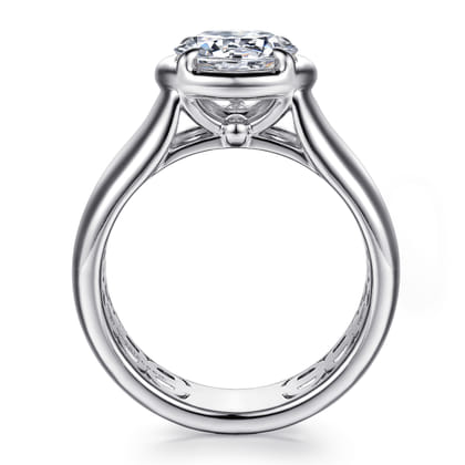 Connor - 14K White Gold Round Diamond Engagement Ring