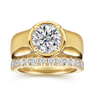 Connor - 14K Yellow Gold Round Diamond Engagement Ring