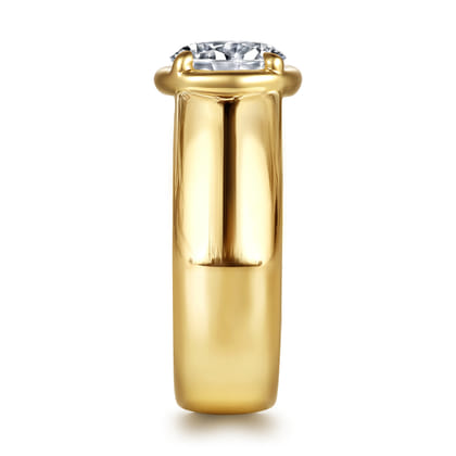 Connor - 14K Yellow Gold Round Diamond Engagement Ring