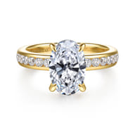 Coralie - 14K Yellow Gold Oval Diamond Engagement Ring