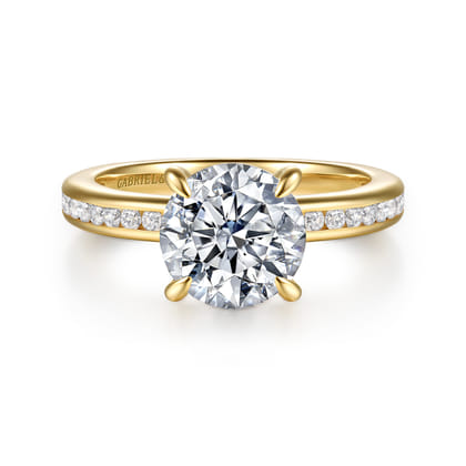 Coralie - 14K Yellow Gold Round Diamond Engagement Ring