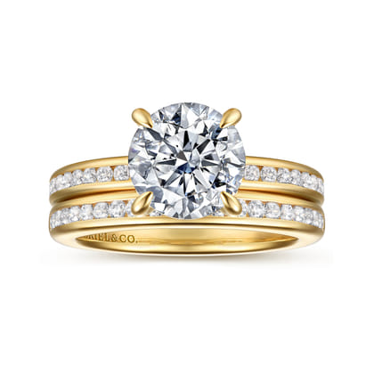 Coralie - 14K Yellow Gold Round Diamond Engagement Ring
