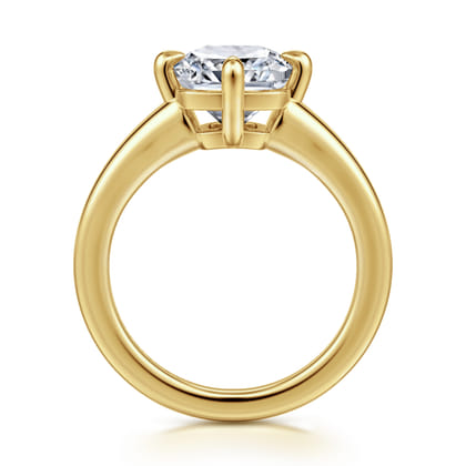 Coralynn - 14K Yellow Gold Cushion Cut Solitaire Diamond Engagement Ring