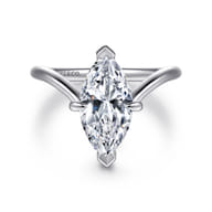 Cosmic - 14K White Gold Marquise Shape Diamond Engagement Ring