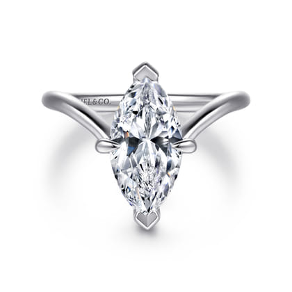 Cosmic - 14K White Gold Marquise Shape Diamond Engagement Ring