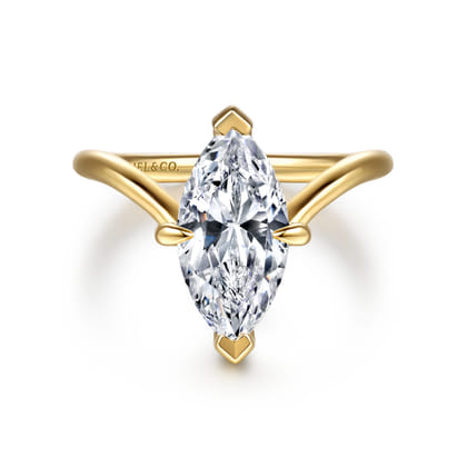 Cosmic - 14K Yellow Gold Marquise Shape Diamond Engagement Ring