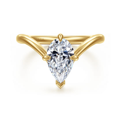 Cosmic - 14K Yellow Gold Pear Shape Diamond Engagement Ring