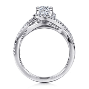 Courtney - 14K White Gold Oval Halo Diamond Engagement Ring