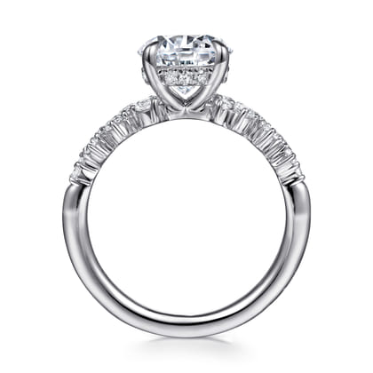 Cove - 14K White Gold Round Diamond Engagement Ring