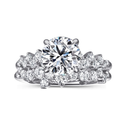 Cove - 14K White Gold Round Diamond Engagement Ring