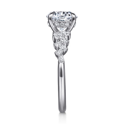 Cove - 14K White Gold Round Diamond Engagement Ring
