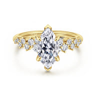 Cove - 14K Yellow Gold Marquise Shape Diamond Engagement Ring