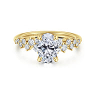 Cove - 14K Yellow Gold Oval Diamond Engagement Ring
