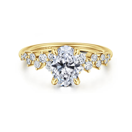 Cove - 14K Yellow Gold Oval Diamond Engagement Ring