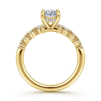 Cove - 14K Yellow Gold Oval Diamond Engagement Ring