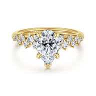 Cove - 14K Yellow Gold Pear Shape Diamond Engagement Ring