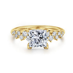 Cove - 14K Yellow Gold Princess Cut Diamond Engagement Ring