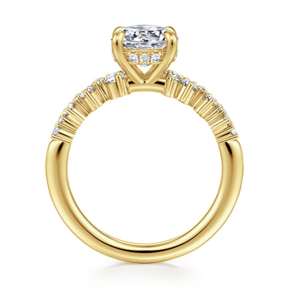 Cove - 14K Yellow Gold Round Diamond Engagement Ring