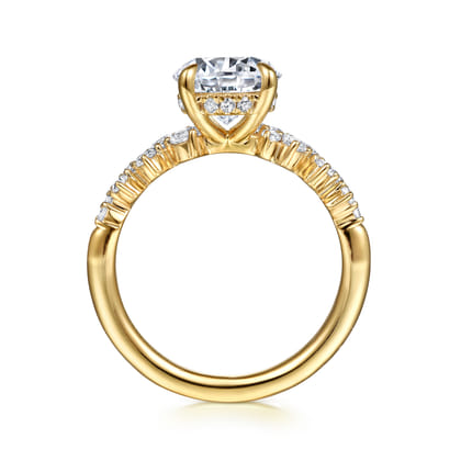 Cove - 14K Yellow Gold Round Diamond Engagement Ring