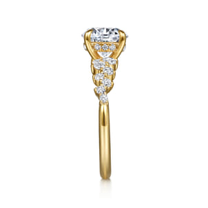Cove - 14K Yellow Gold Round Diamond Engagement Ring