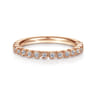 Straight Wedding Ring in 14k Rose Gold with Round Natural Diamond at Gabriel & Co.