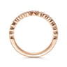 Straight Wedding Ring in 14k Rose Gold with Round Natural Diamond at Gabriel & Co.