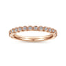 Straight Wedding Ring in 14k Rose Gold with Round Natural Diamond at Gabriel & Co.