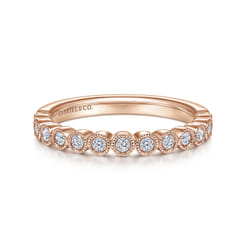 Crete - 14K Rose Gold Diamond Anniversary Band