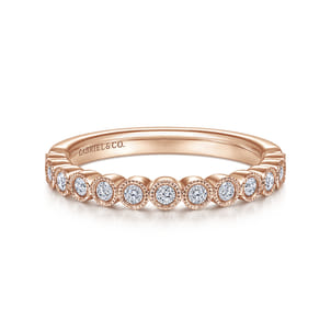 Crete - 14K Rose Gold Diamond Anniversary Band