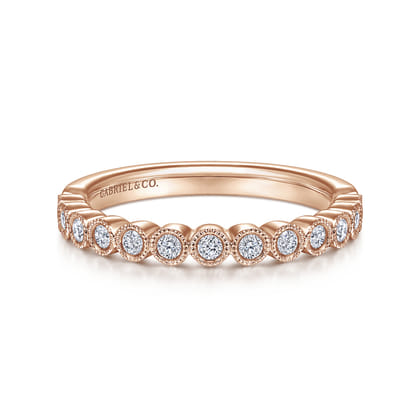 Crete - 14K Rose Gold Diamond Anniversary Band