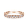Straight Wedding Ring in 14k Rose Gold with Round Natural Diamond at Gabriel & Co.