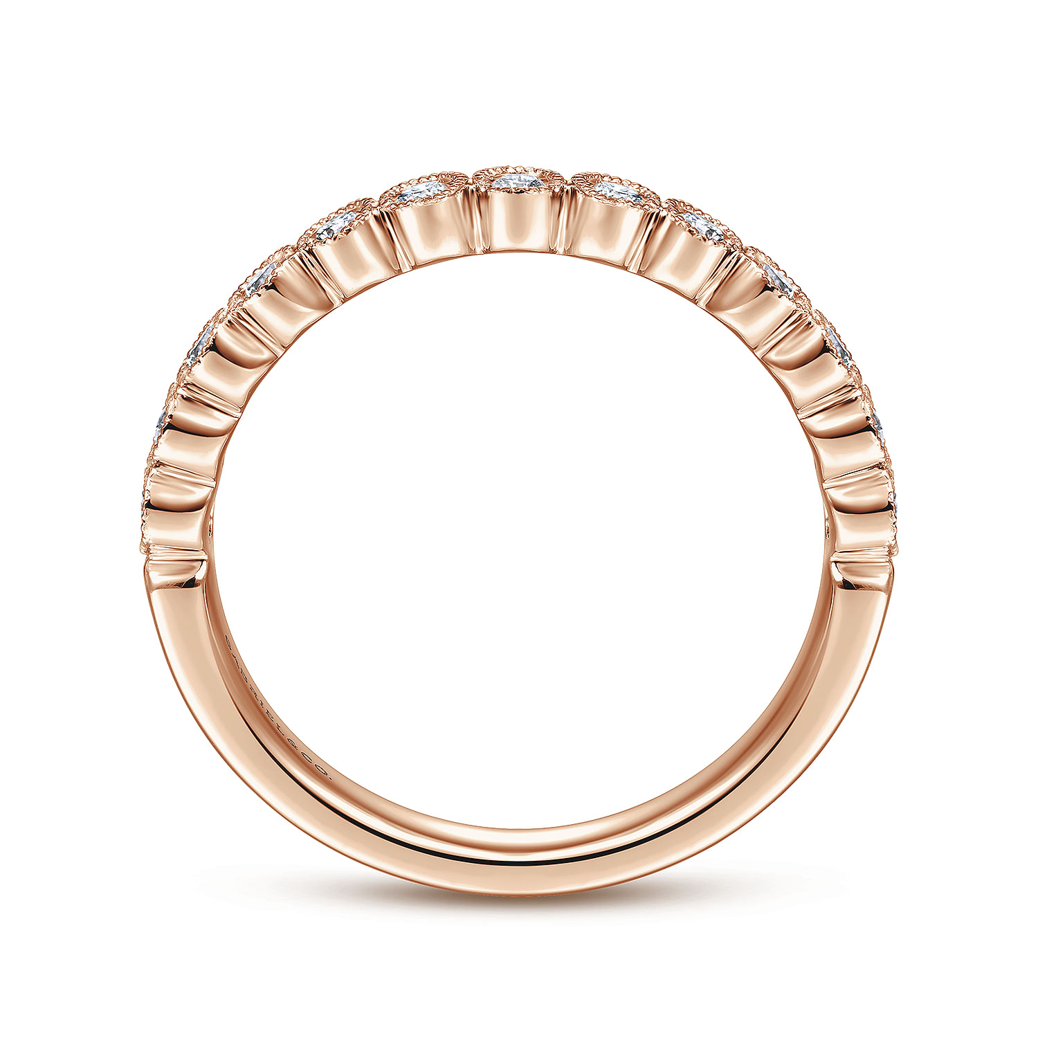 Crete - 14K Rose Gold Diamond Anniversary Band