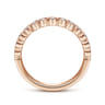 Straight Wedding Ring in 14k Rose Gold with Round Natural Diamond at Gabriel & Co.