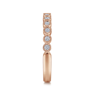 Crete - 14K Rose Gold Diamond Anniversary Band