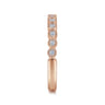 Straight Wedding Ring in 14k Rose Gold with Round Natural Diamond at Gabriel & Co.