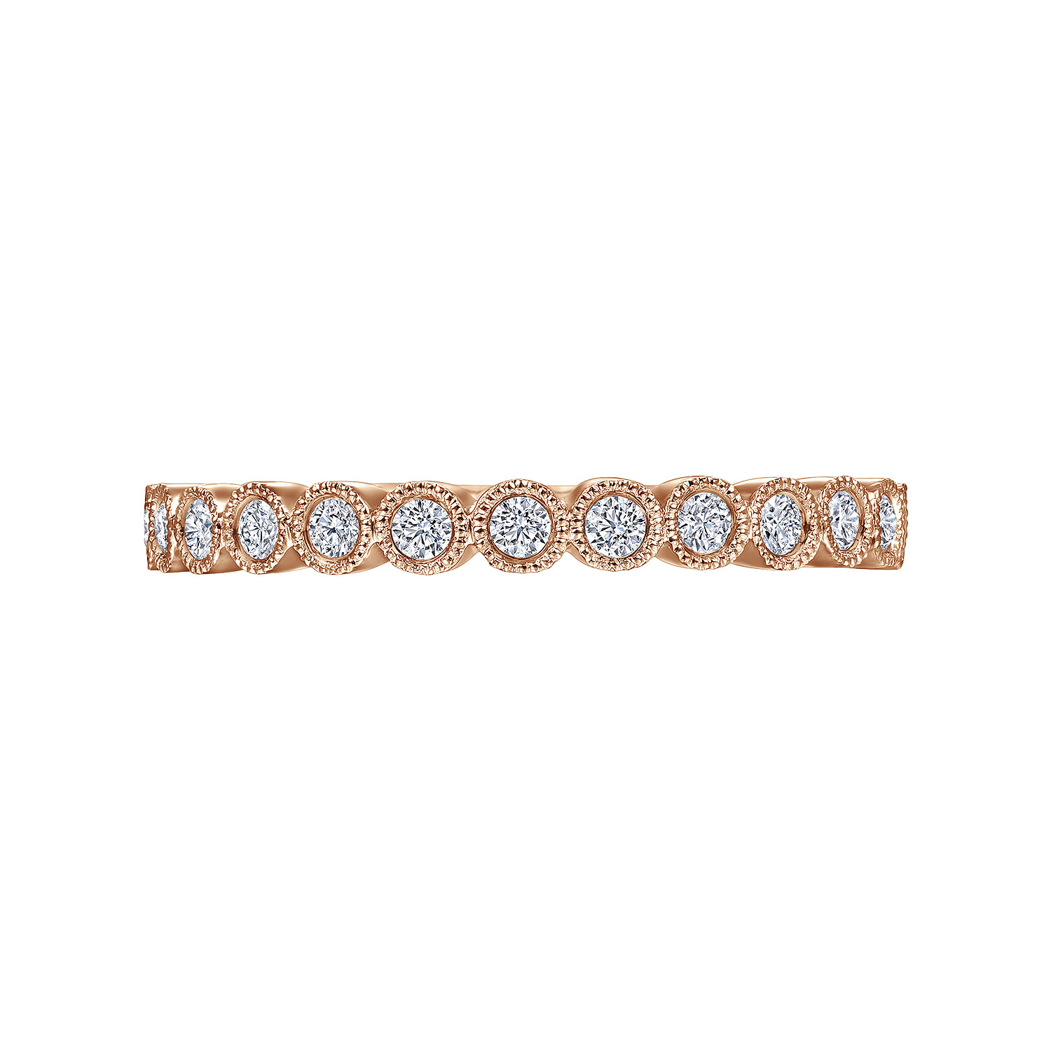 Crete - 14K Rose Gold Diamond Anniversary Band