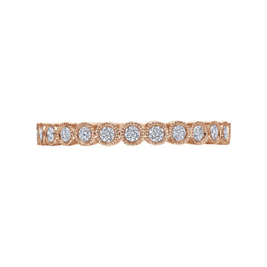 Crete - 14K Rose Gold Diamond Anniversary Band
